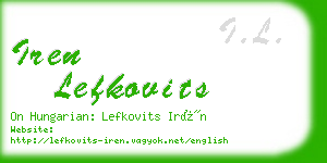 iren lefkovits business card